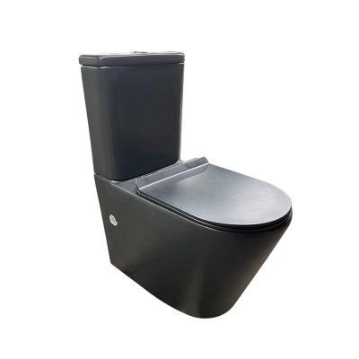 Toilet Suite Tornado Flush BTW A3988 Black S/P Pan